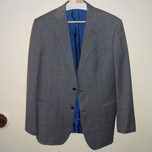 BB Gray with Blue Windowpane Blazer